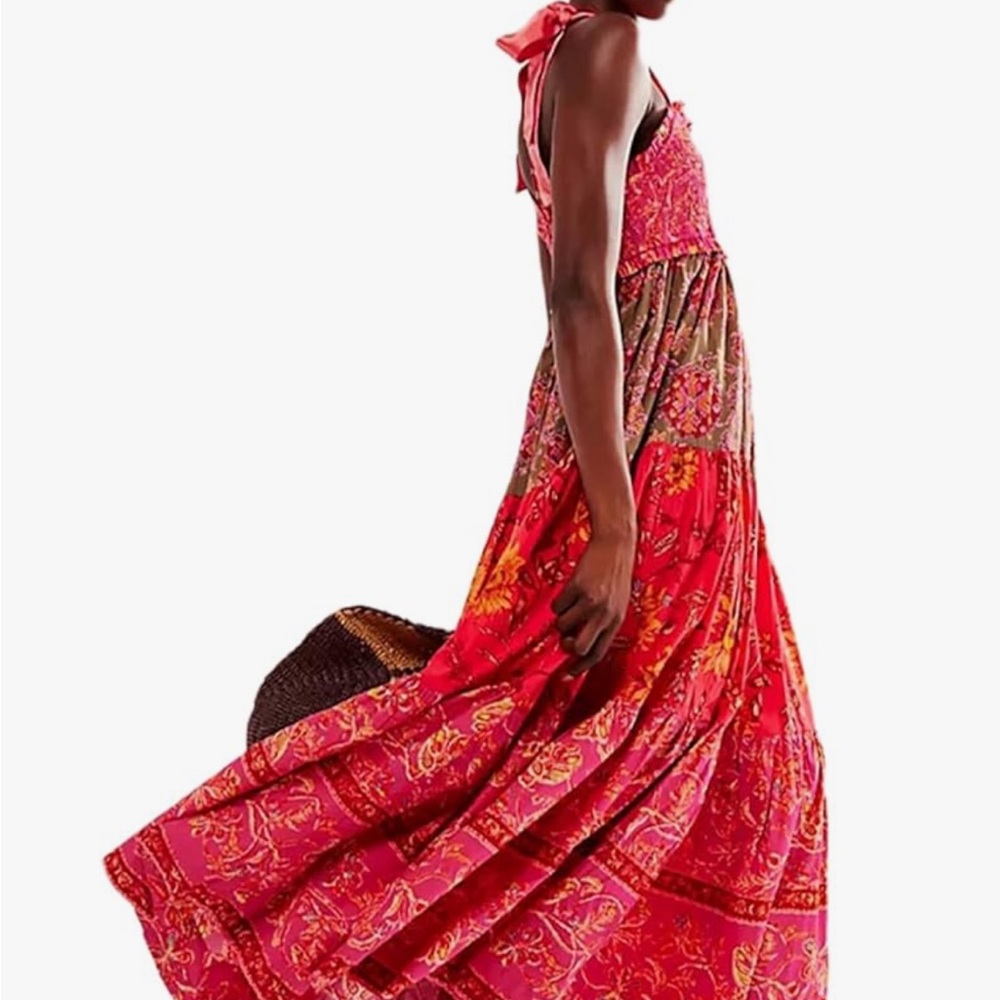 Bohemian Red Maxi Dress